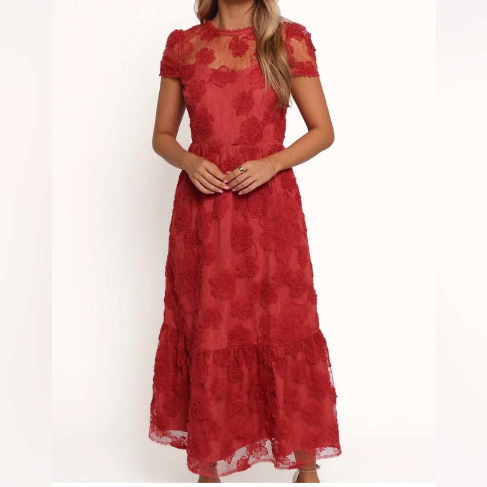 Petal & Pup Abbey Midi Dress- Wine